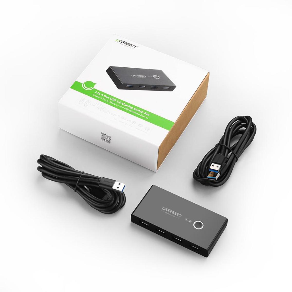 UGREEN US216 2 In 4 Out USB 3.0 Sharing Switch Box UGREEN US216 2 In 4 Out USB 3.0 Sharing Switch Box